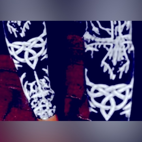 Horror W/ Upside Down Crosses On Crop Top & Sexy Horror Graphics On Leggings - Picture 6 of 6